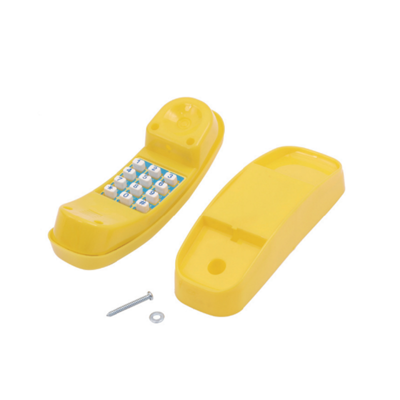 Téléphone simulé pour aire de jeux extérieure en bois